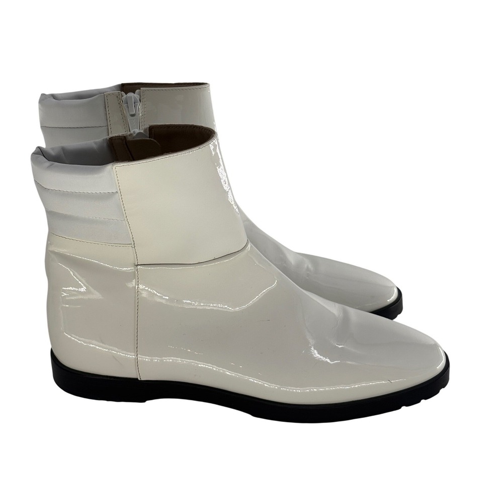 Daniella Shevel Boots Moon Ankle Patent Leather Women Size 7‎ White